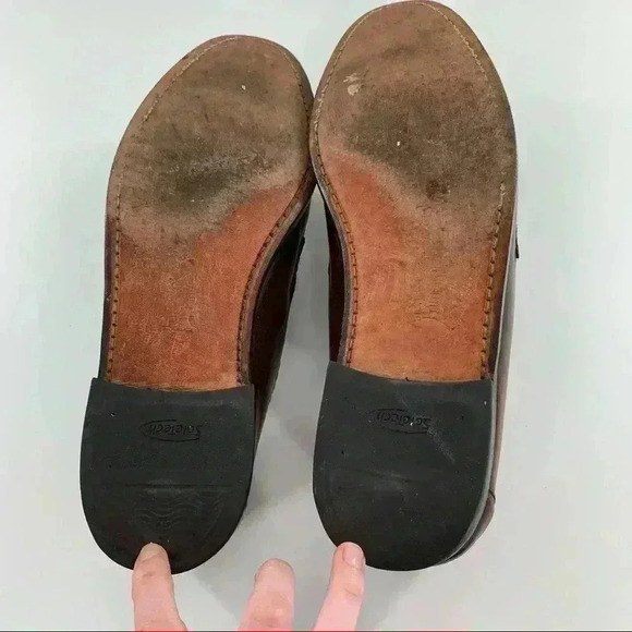 Allen Edmonds Maxfield mens size 12 brown leather tassel penny slip on - Picture 7 of 13